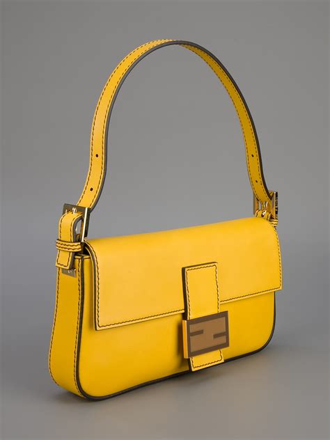 yellow fendi baguette